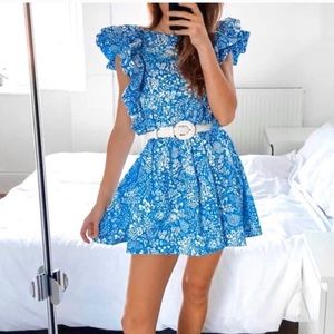 Zara Floral Ruffle Dress